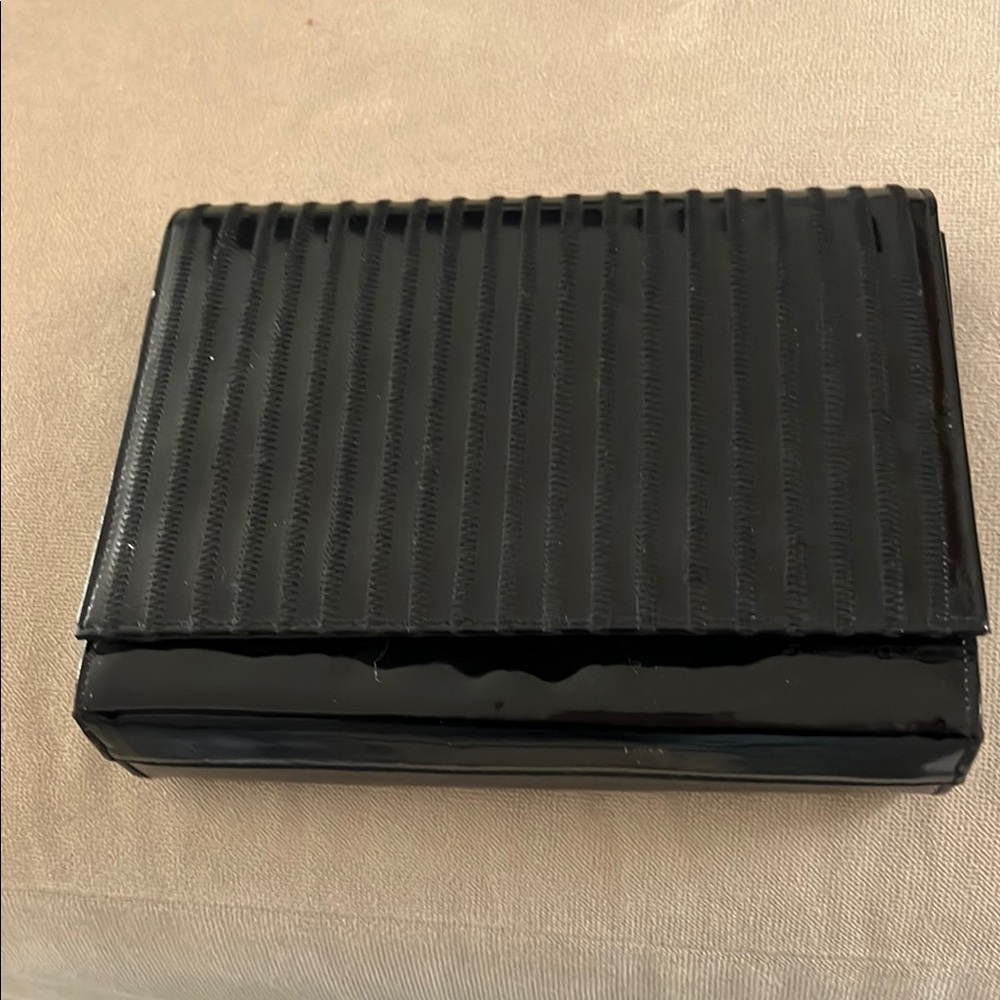Elegant Black Ribbed Shoulder Bag OR a clutch bag ! WOW!!